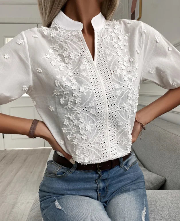 Diana Floral Embroidered Top